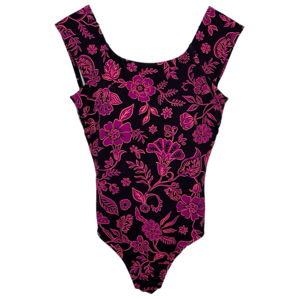 Lands' End Purple Floral 1 Piece Bathing Suit - Women's Size 14L