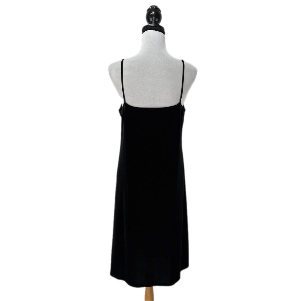 Black Velvet Stretchy Slip Dress - Women's Size S