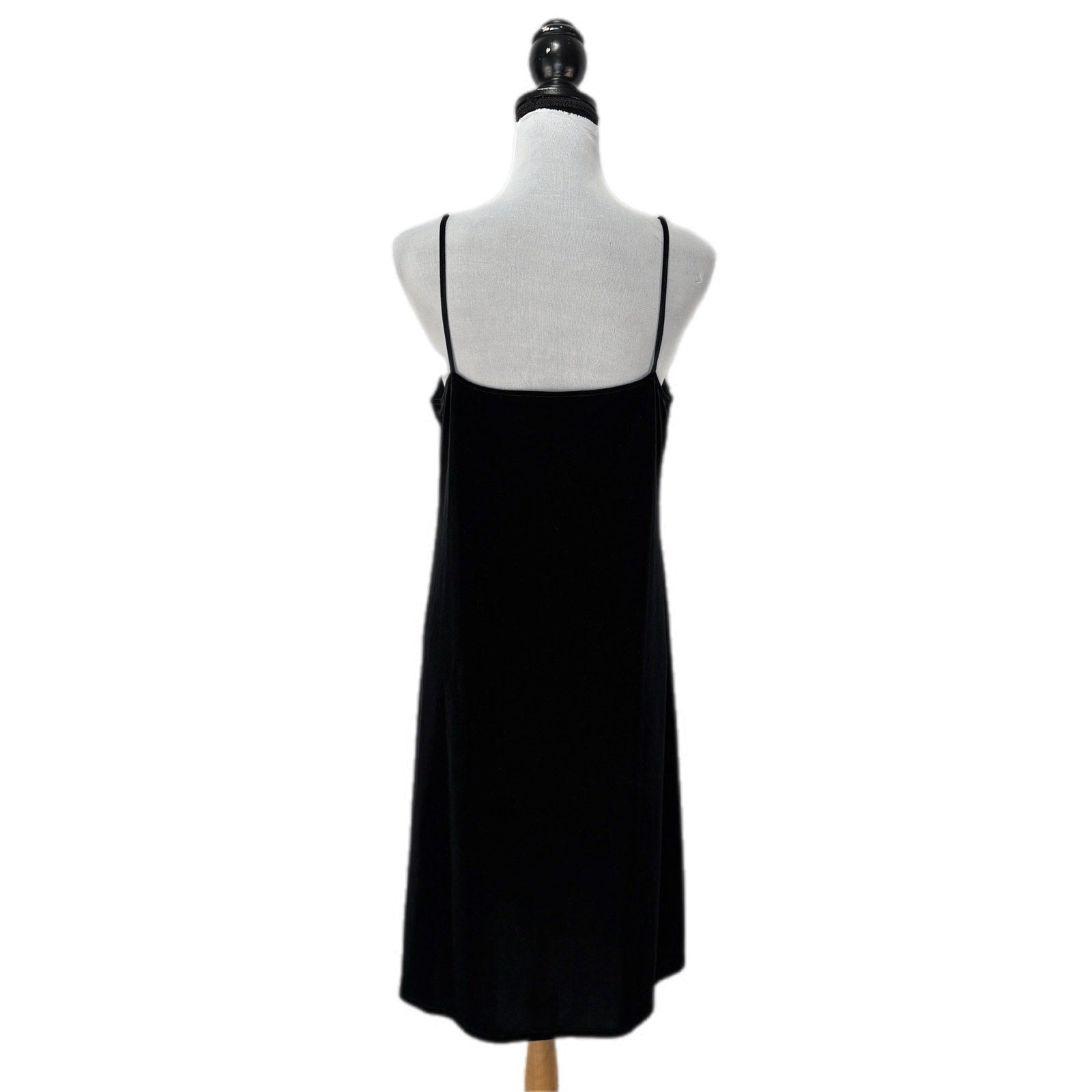 Black Velvet Stretchy Slip Dress - Women's Size S