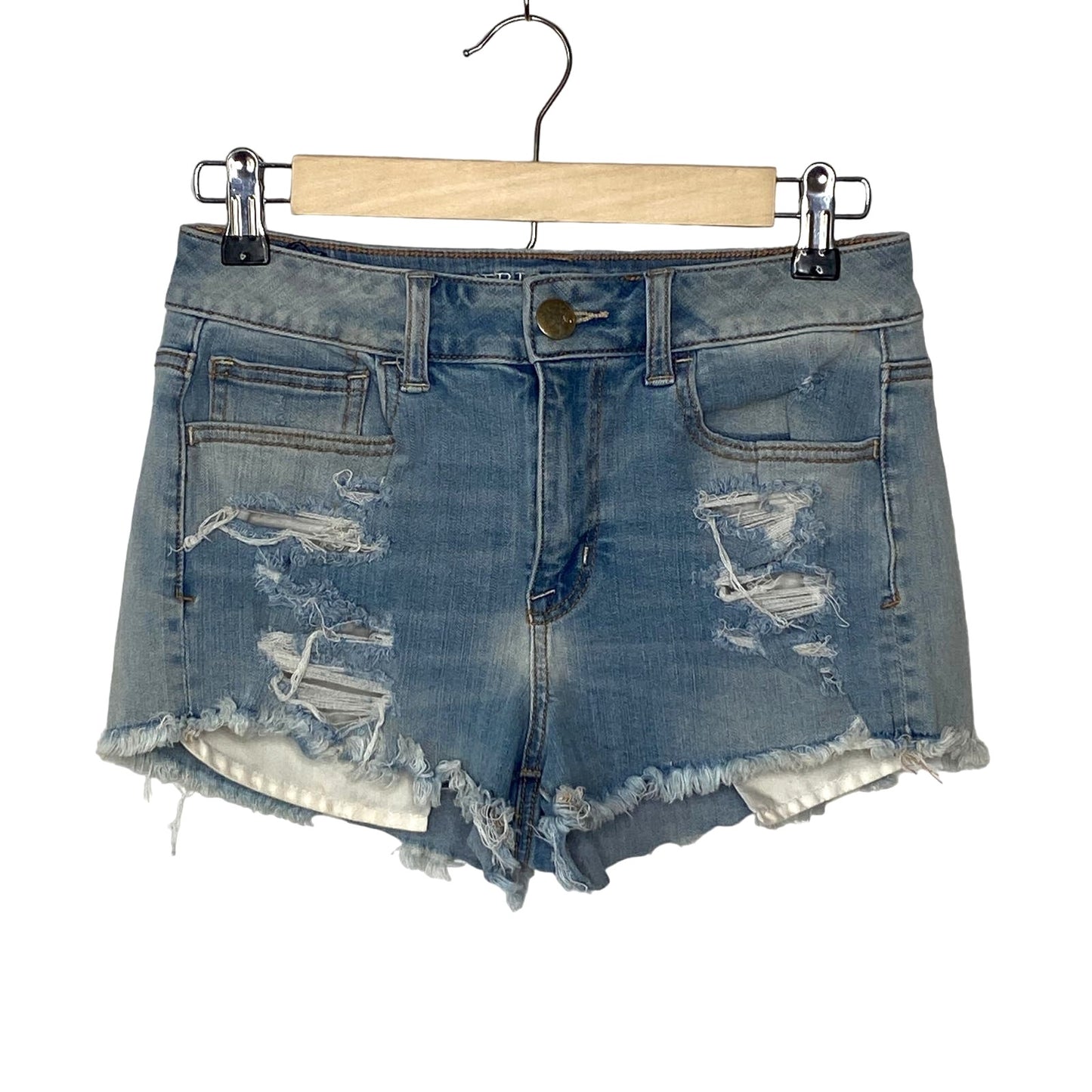 American Eagle Distressed Cut Off Super Stretch Jean Shorts - Women's Size 4