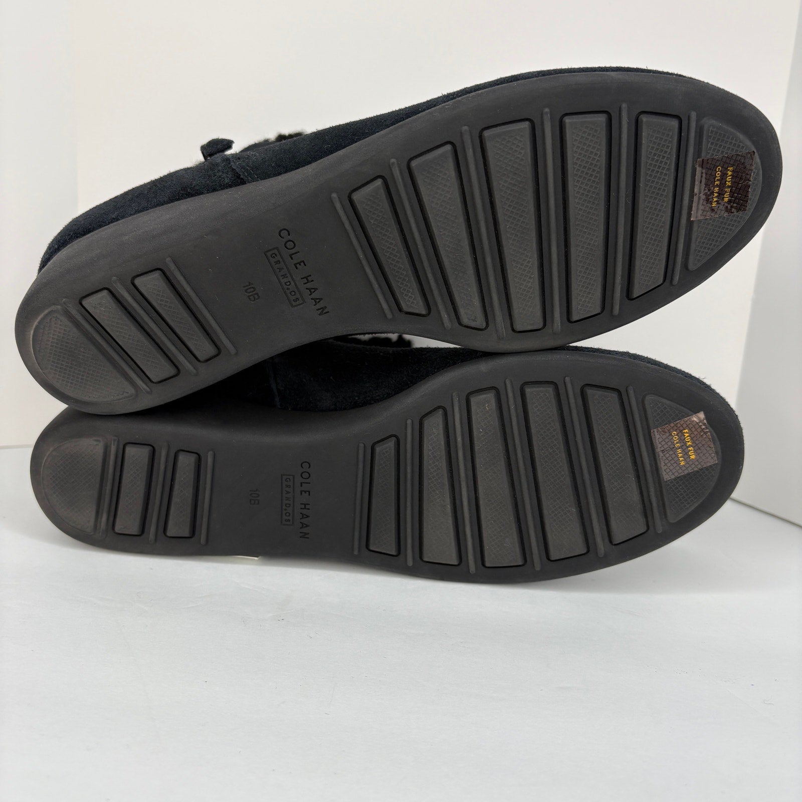 Cole Haan Faux Fur Lined Waterproof Ankle Wedge Booties - Women's Size 10B