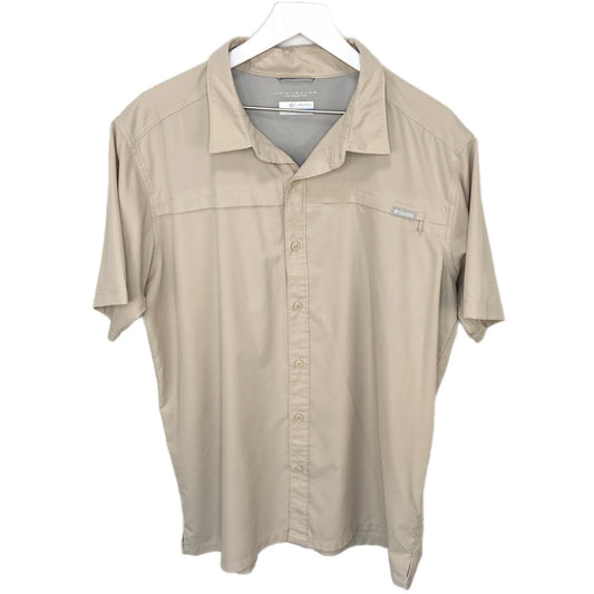 Columbia Tan Omni-Shade Short Sleeve Shirt - Men's Size L