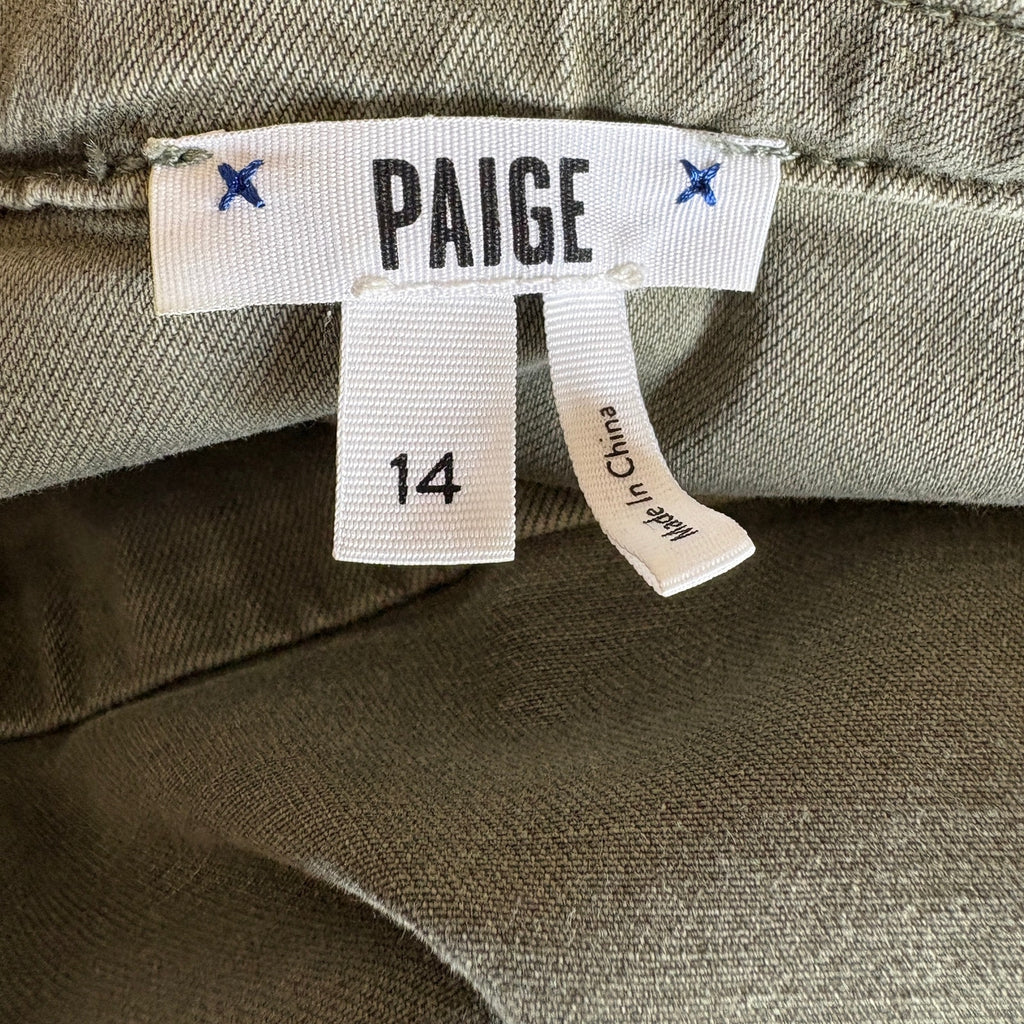 Paige Green Crop Overalls - Women's Size 14