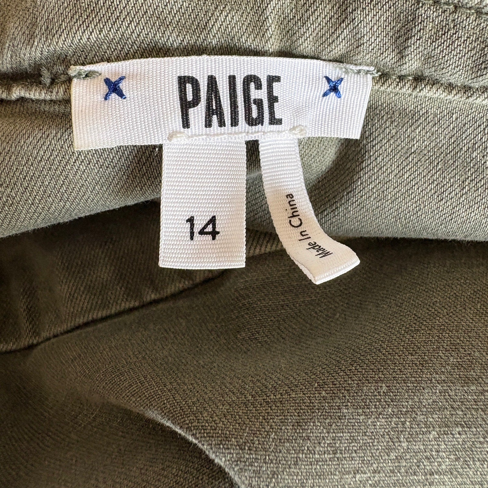 Paige Green Crop Overalls - Women's Size 14