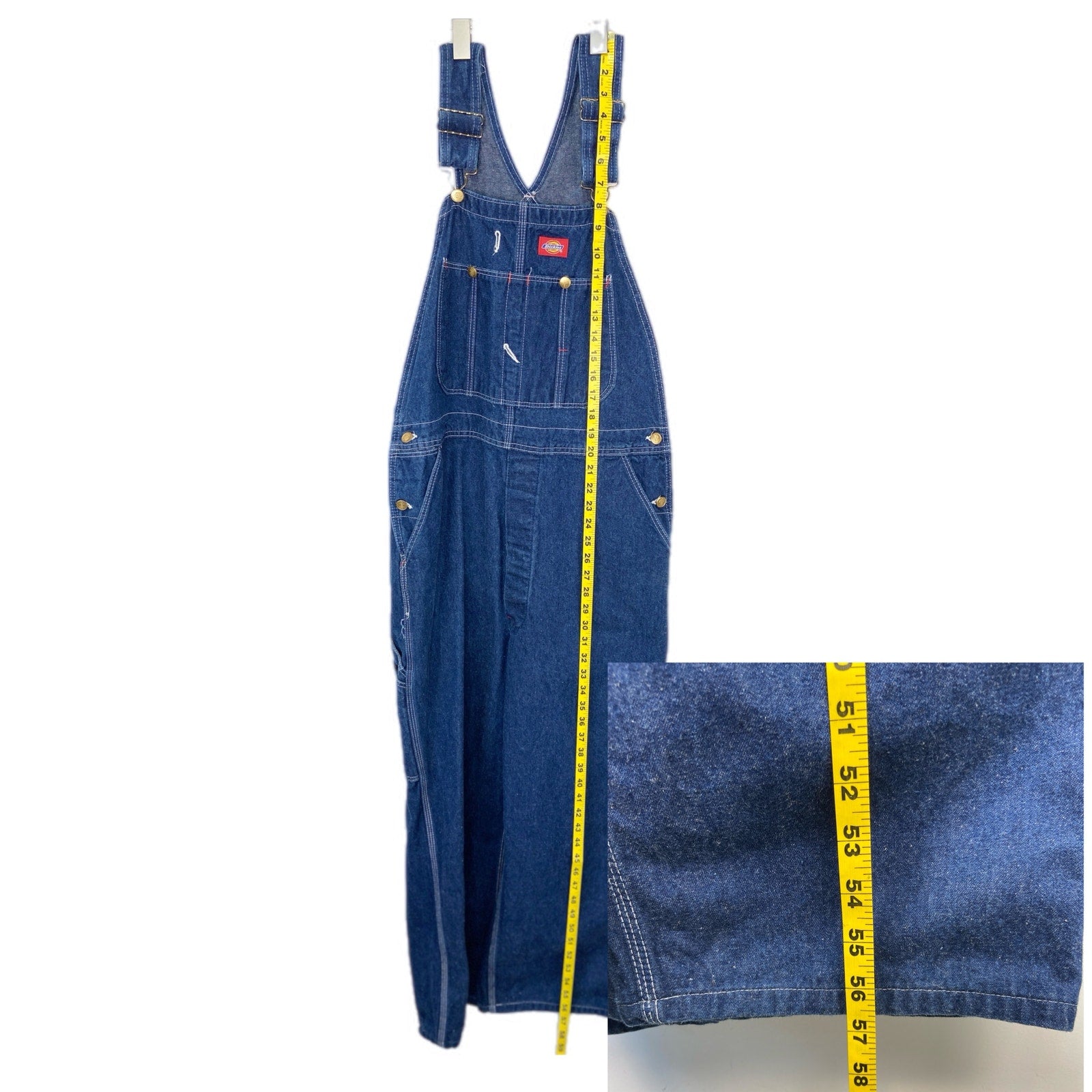 Dickies Cotton Denim Overalls - Men's Size Large