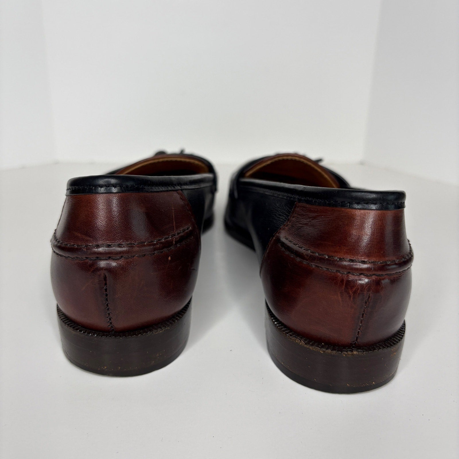 Vintage Cole Haan Leather Tassel Two Tone Loafers - Women's Size 9 Narrow