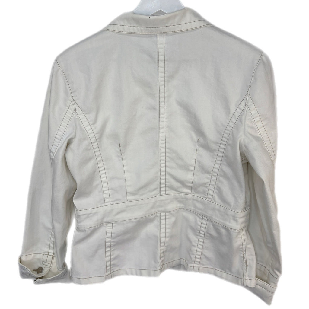 CAbi White Denim Jacket - Women's Size M
