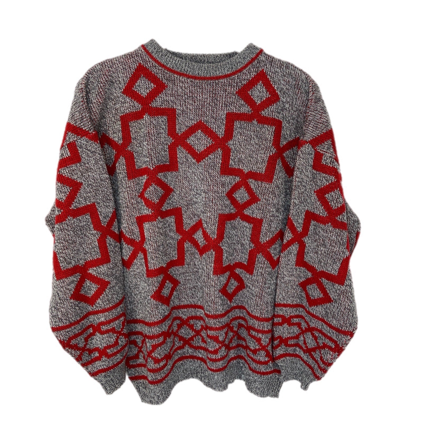 Vintage Grandpa Geo Pattern Crewneck Sweater - Men's Size M