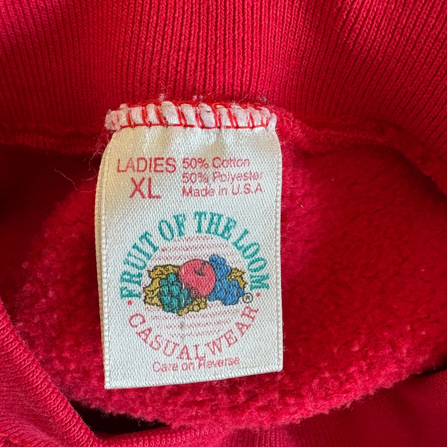 American Vintage Fruit of the Loom Red Crewneck Sweatshirt - Women's Size XL