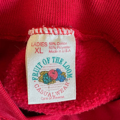 American Vintage Fruit of the Loom Red Crewneck Sweatshirt - Women's Size XL