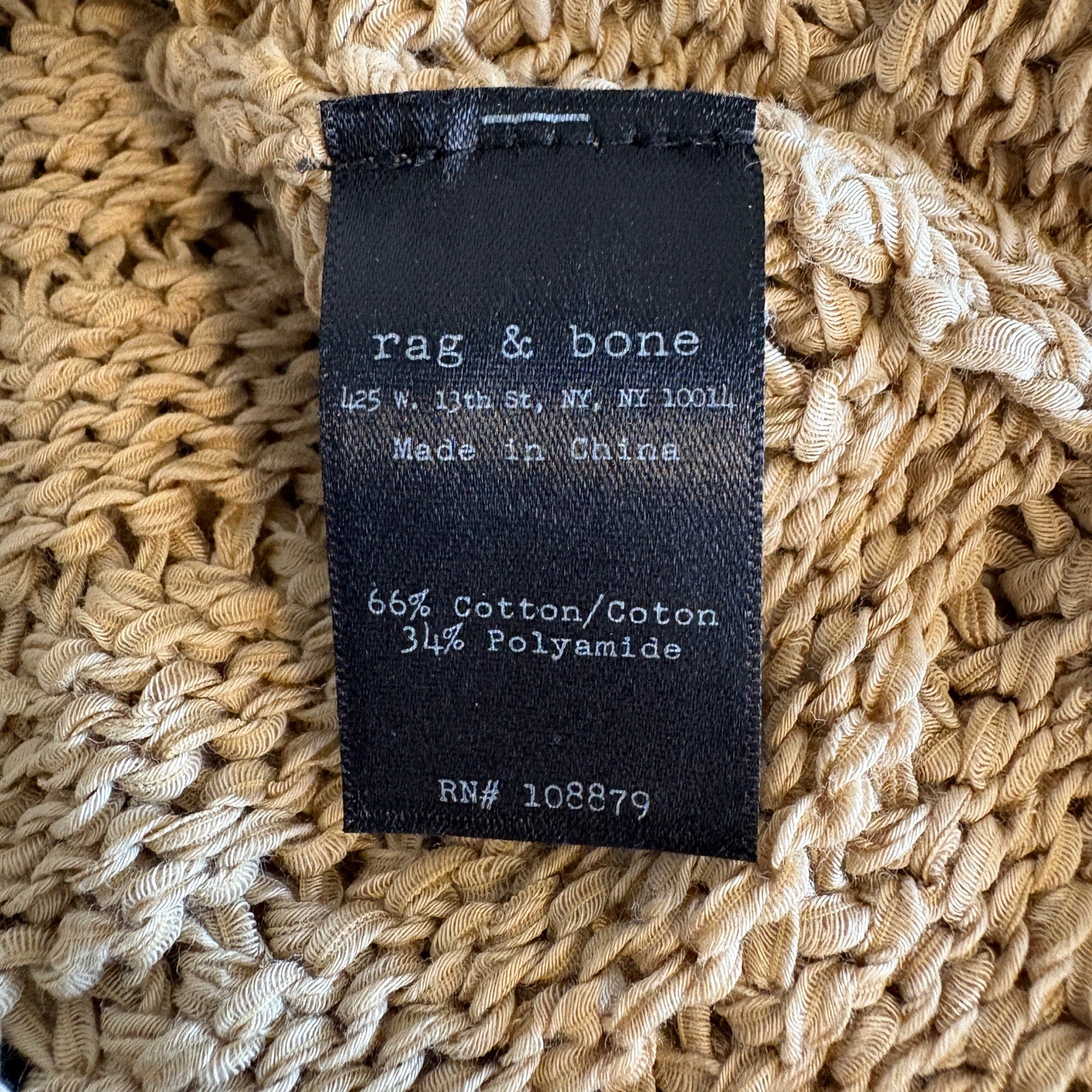 rag & bone Khaki Shag Loop Crop Cardigan | Boho Knit | Threaded Social Club