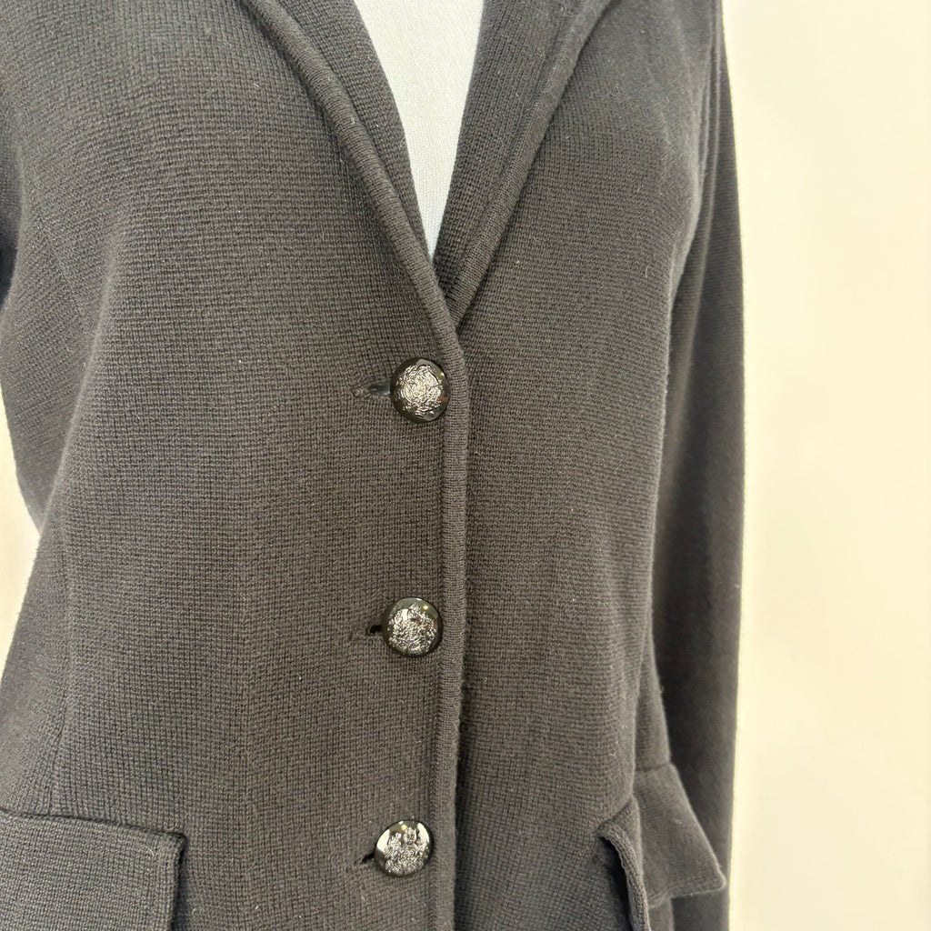 Ralph Lauren Black Ponte Knit Blazer Jacket - Women's Size M