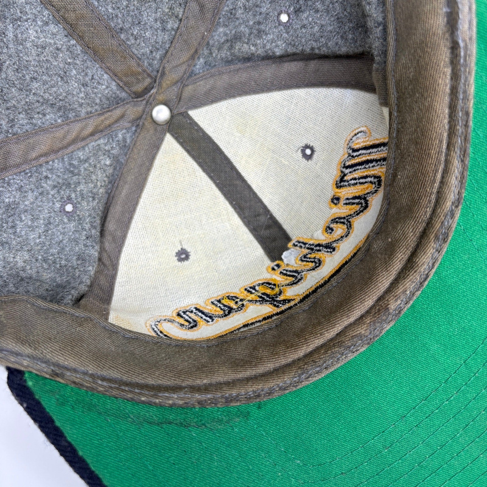 Vintage Starter Gray Wool Michigan Wolverines Snapback Hat