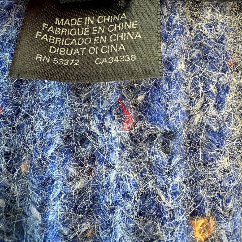French Connection Natalya Blue Wool Alpaca Blend Cardigan - Women's Size L