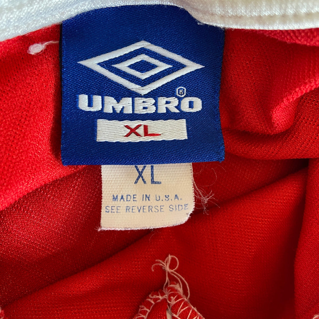 Vintage Umbro Red Soccer Jersey - Adult Size XL