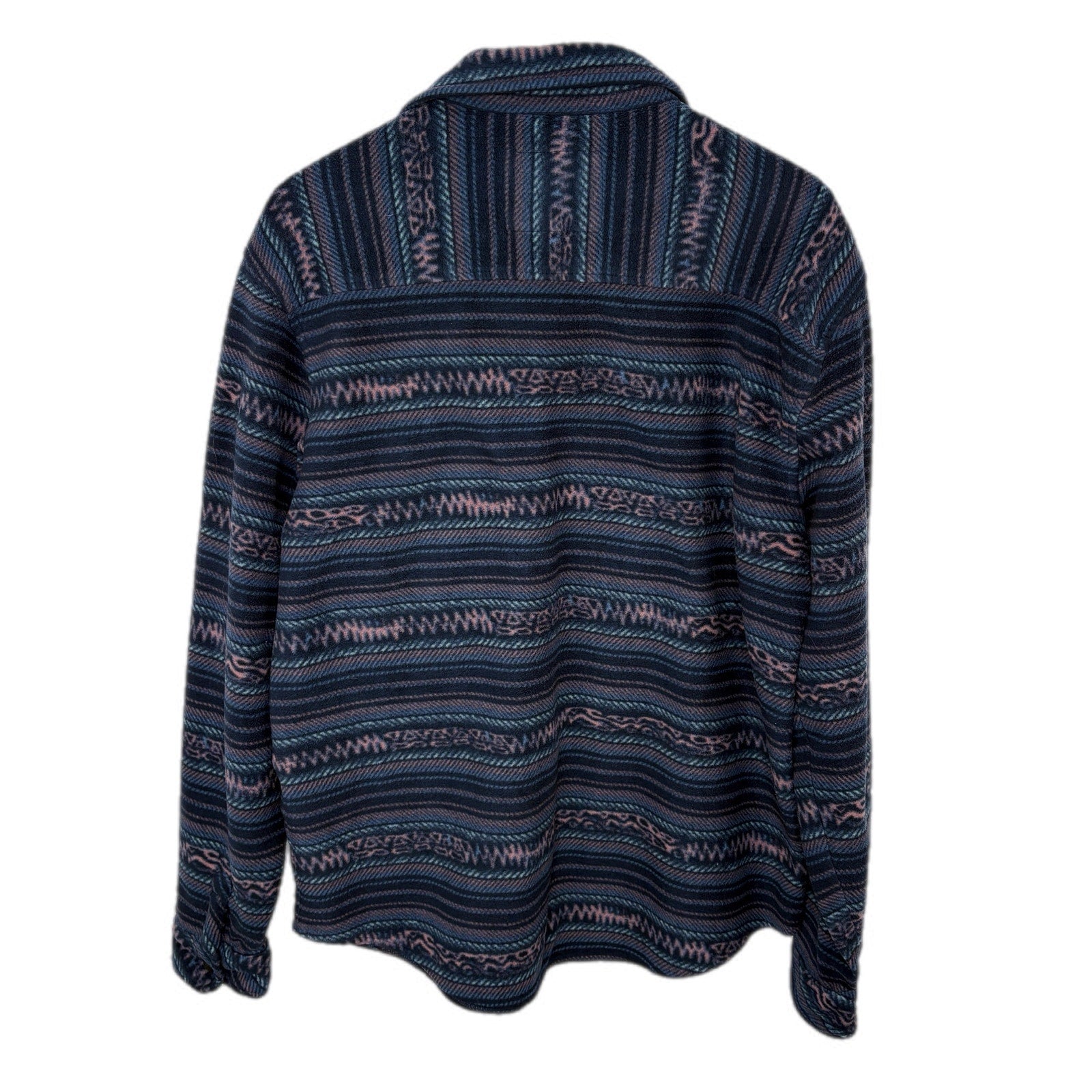 Billabong Patterned Fleece Button Up Shirt - Men's Size XL