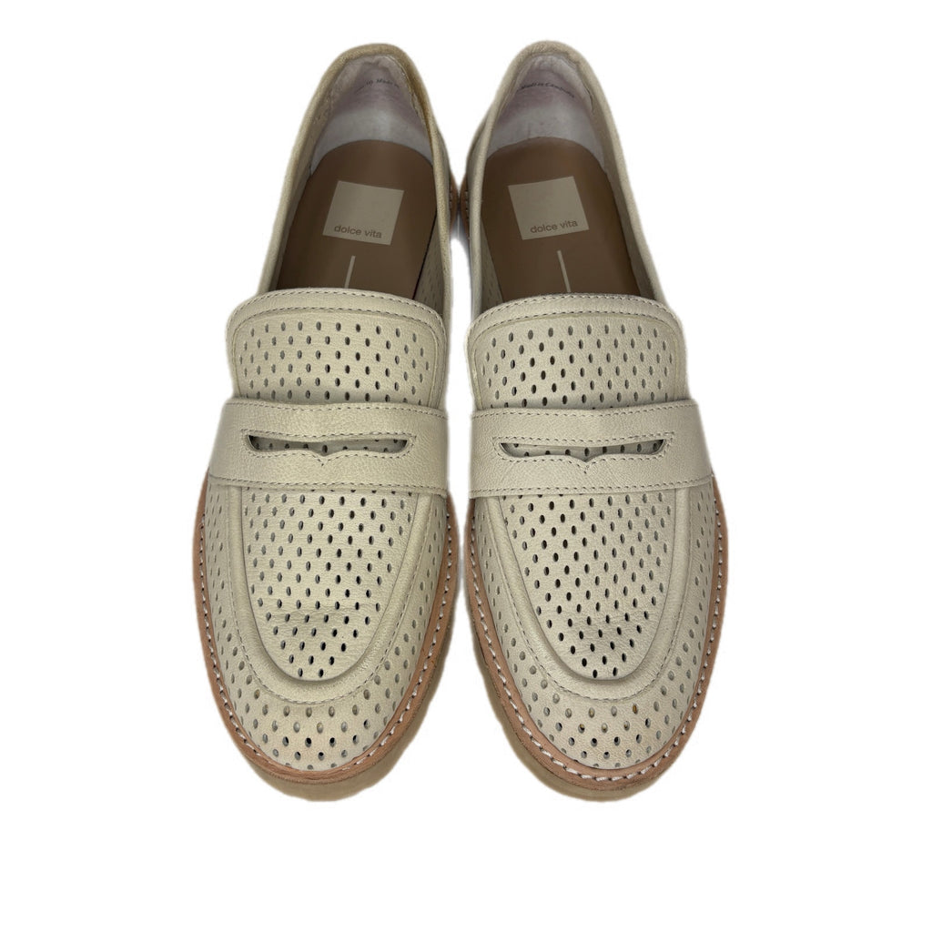 Dolce Vita Malila Perforated Chunky Loafers in Ivory - Women's Size 10