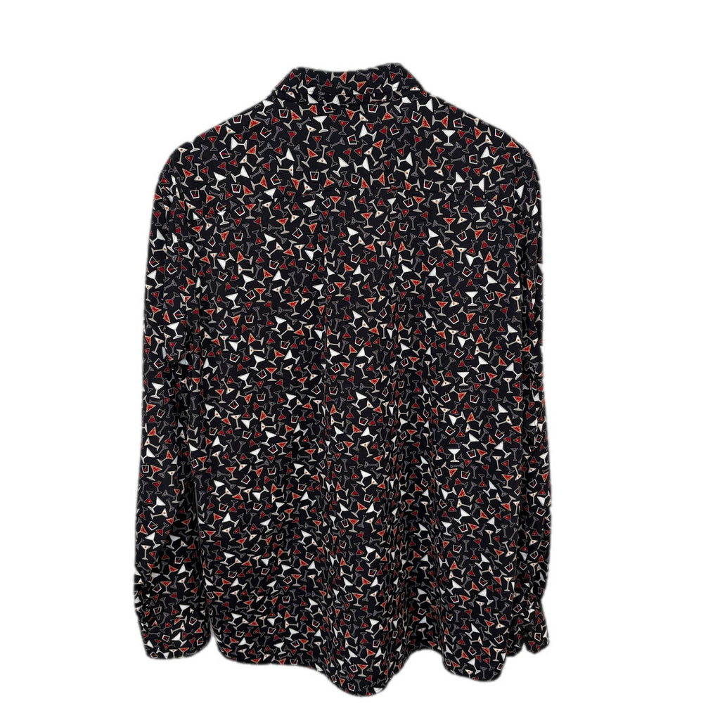 Johnston & Murphy Nylon Martini Long Sleeve Button Front Shirt - Men's Size L