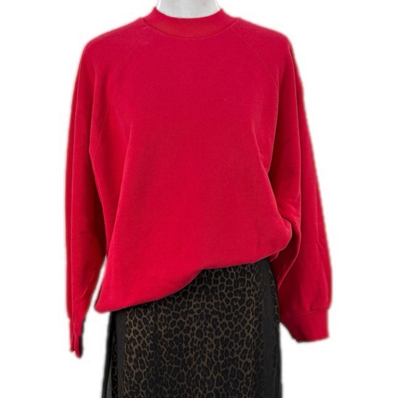 American Vintage Fruit of the Loom Red Crewneck Sweatshirt - Women's Size XL