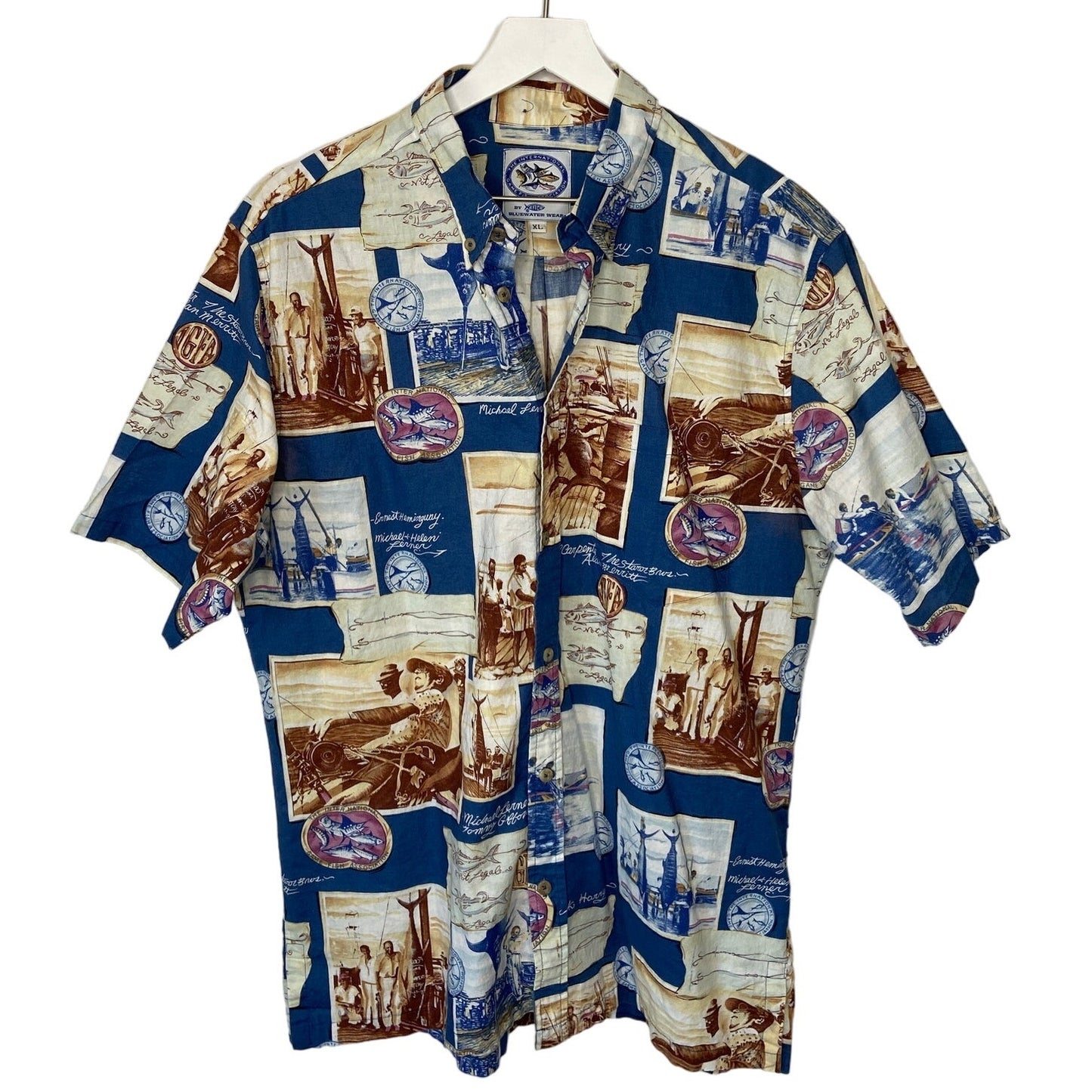 American Vintage International Game Fish Hawaiian Shirt - Men's Size XL