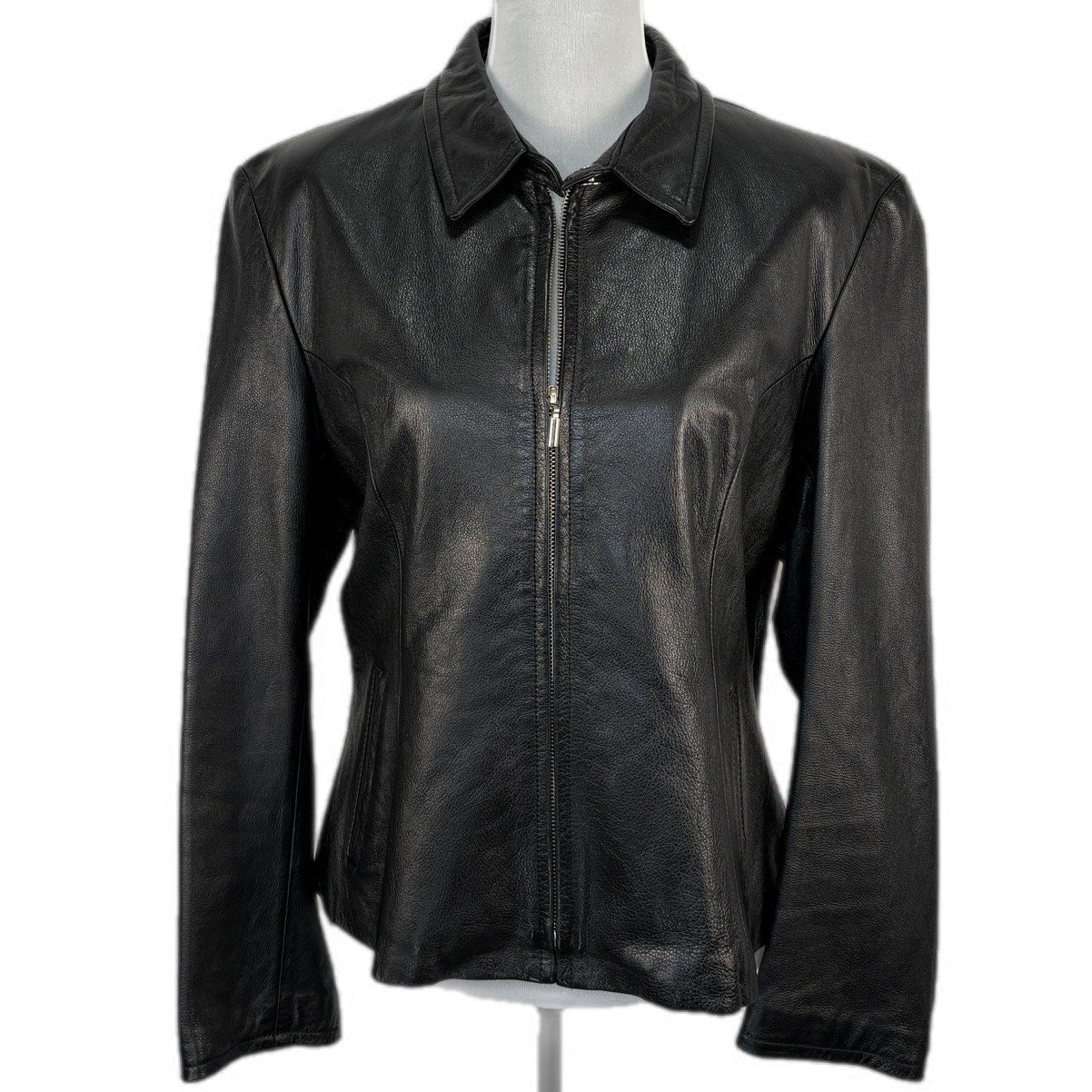Y2K Wilsons Leather Jacket in Black| Real Leather | Threaded Social Club