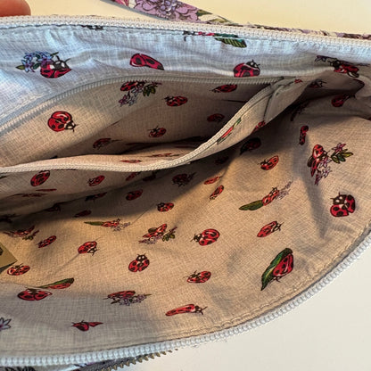 Vera Bradley Lavender Meadow Ladybugs Little Hipster Crossbody