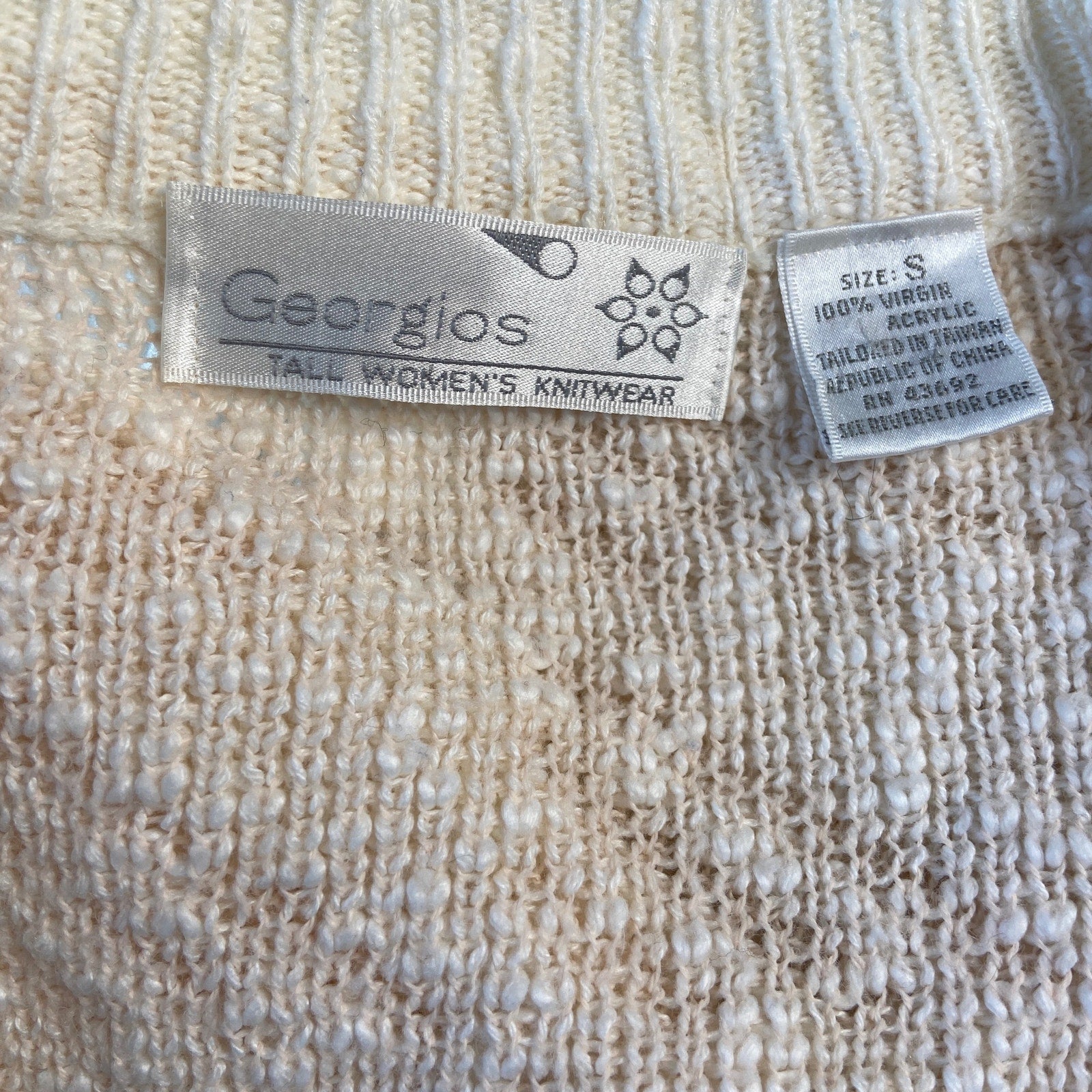 Vintage Oversized Pink Textured Granny Cardigan - Women's Size S