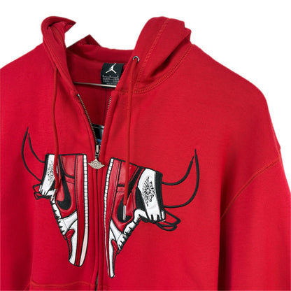 Nike Air Jordan 1 Horns Zip Up Hooded Sweatshirt Rare NWT Size M