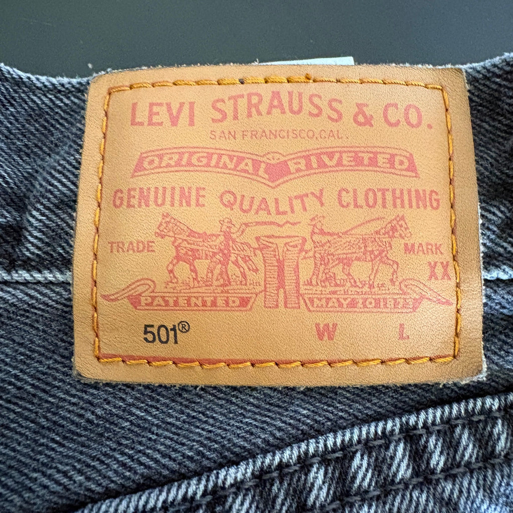 Levi's 501 Original Fit Button Fly Faded Black Jeans - Women's Size 27