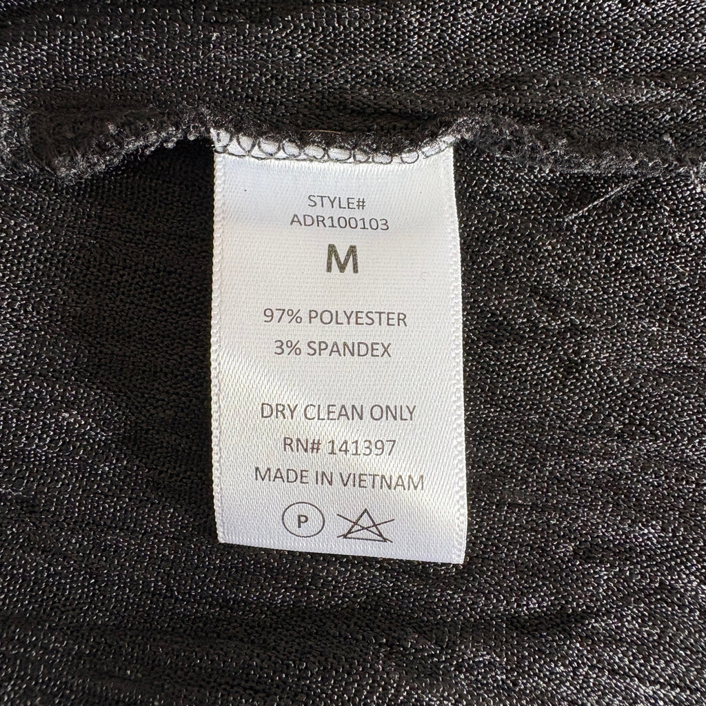 ASTR the Label Metallic Black V Neck Dress - Women's Size M