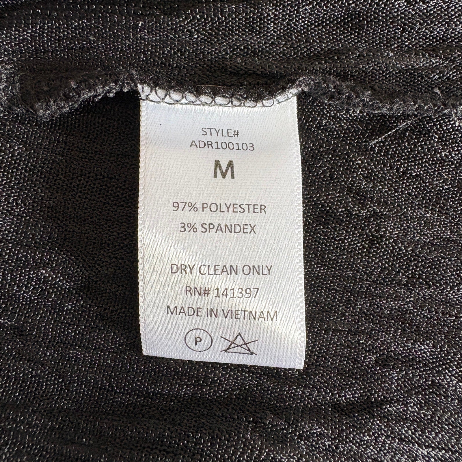 ASTR the Label Metallic Black V Neck Dress - Women's Size M