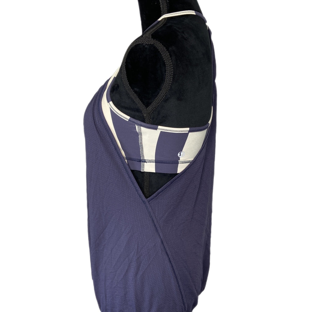 Lululemon No Limits Tank Cadet Blue Steep Stripe - Women's Size 8