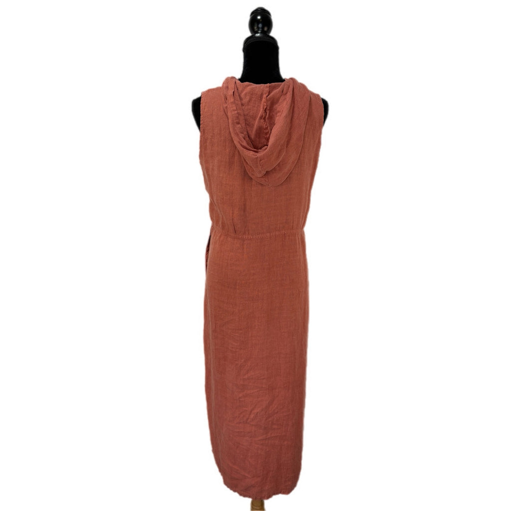 TomTom Linen Hooded Sleeveless Dress - Women's Size M