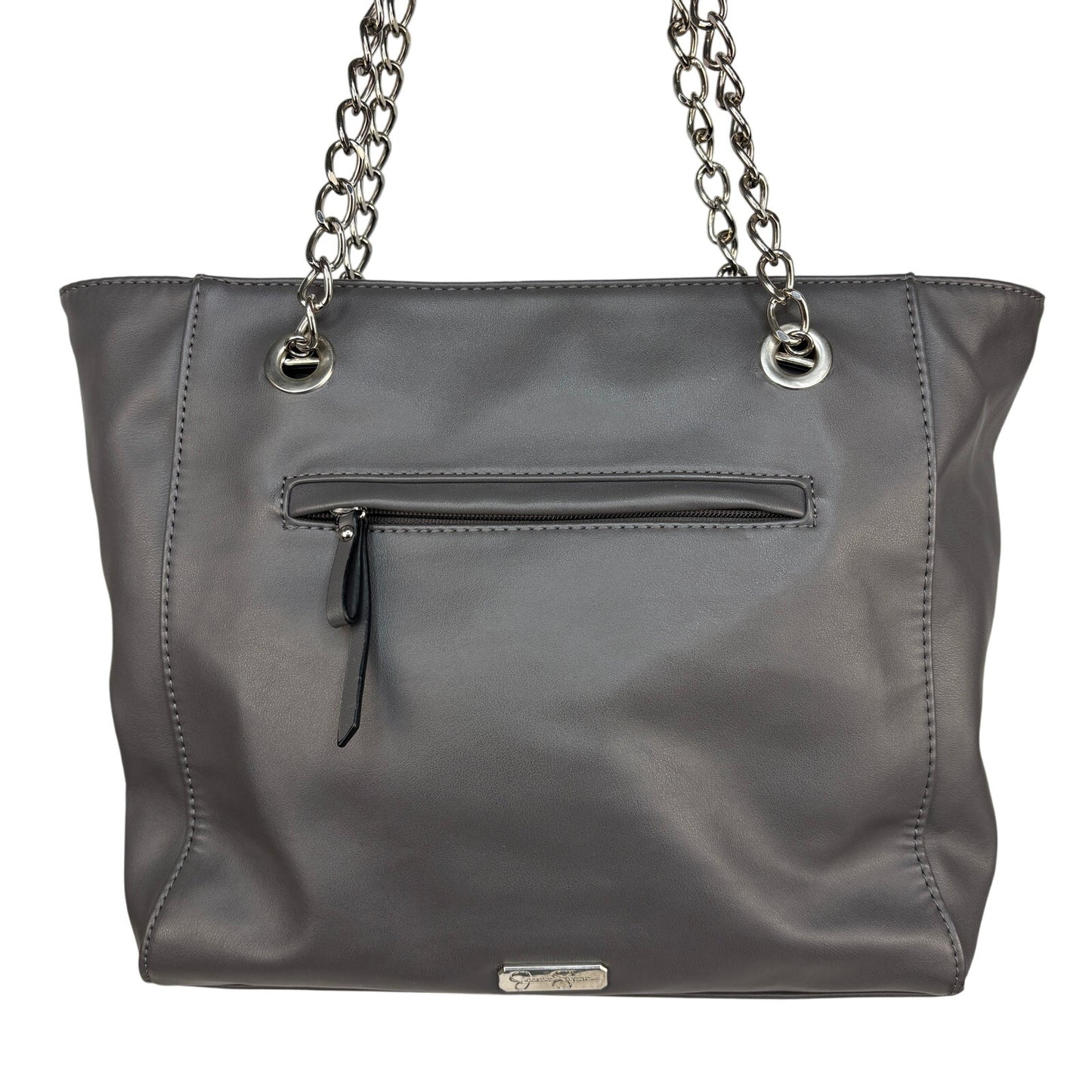 Jessica Simpson Gray Studded Bow Shoulder Bag