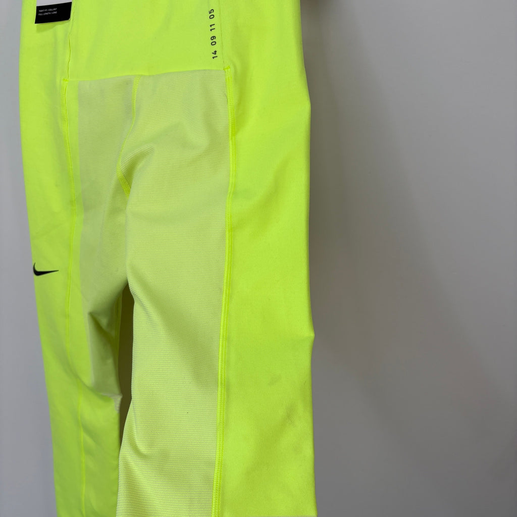 Nike Tech Pack Neon Green Tight Running Leggings - Women's Size S