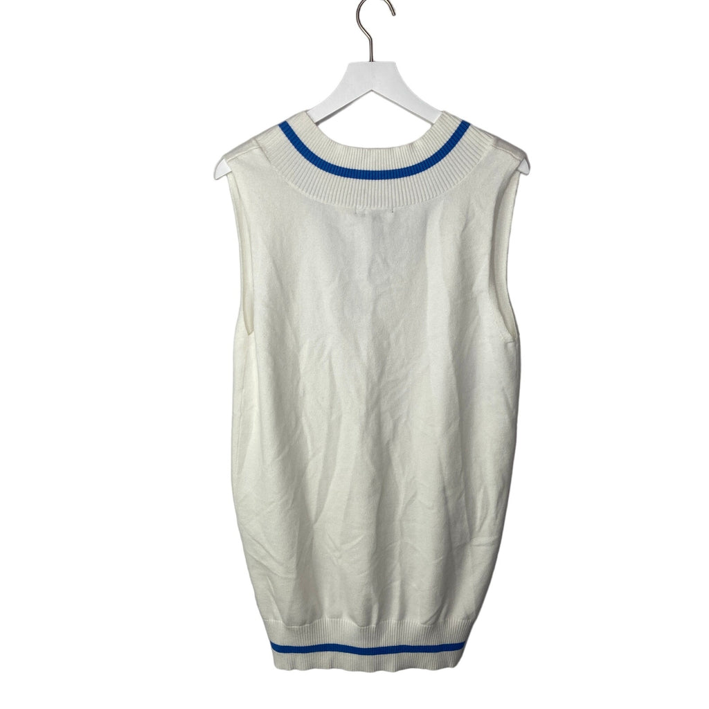 Preppy V Neck Sweater Vest Dress - Women's Size Small