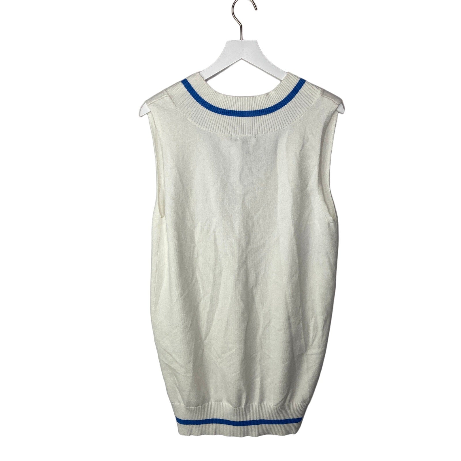 Preppy V Neck Sweater Vest Dress - Women's Size Small