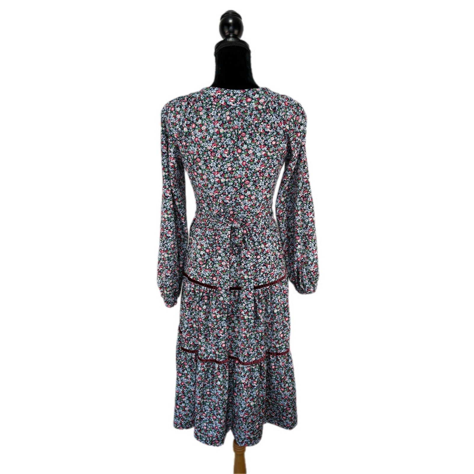 Vintage 70s Prairie Dress Floral Maxi Boho Cottagecore Size XS