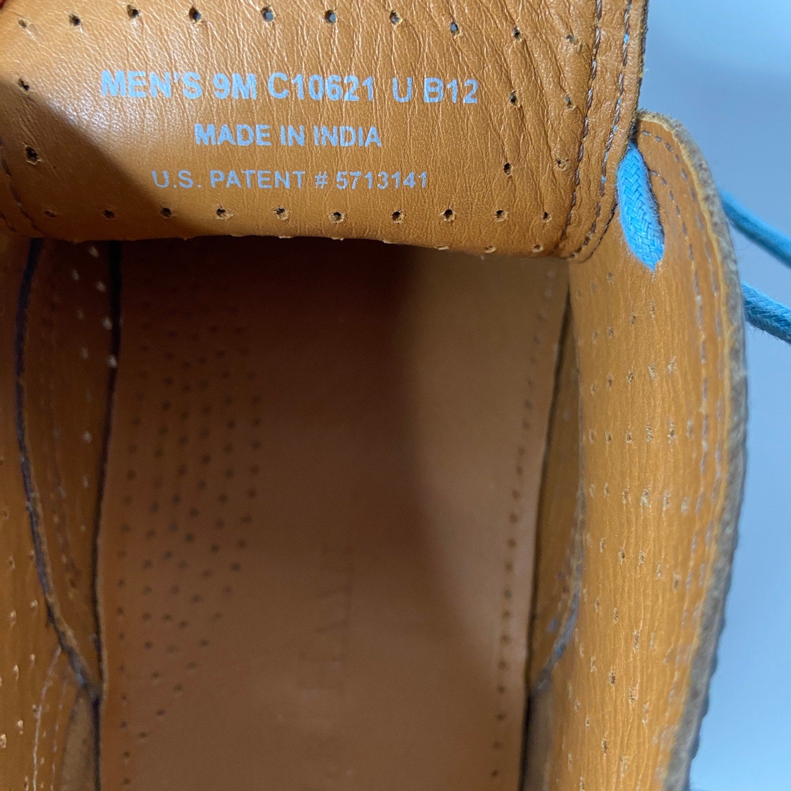 Cole Haan Air Charles Ashley Blue Perforated Boots - Men's Size 9