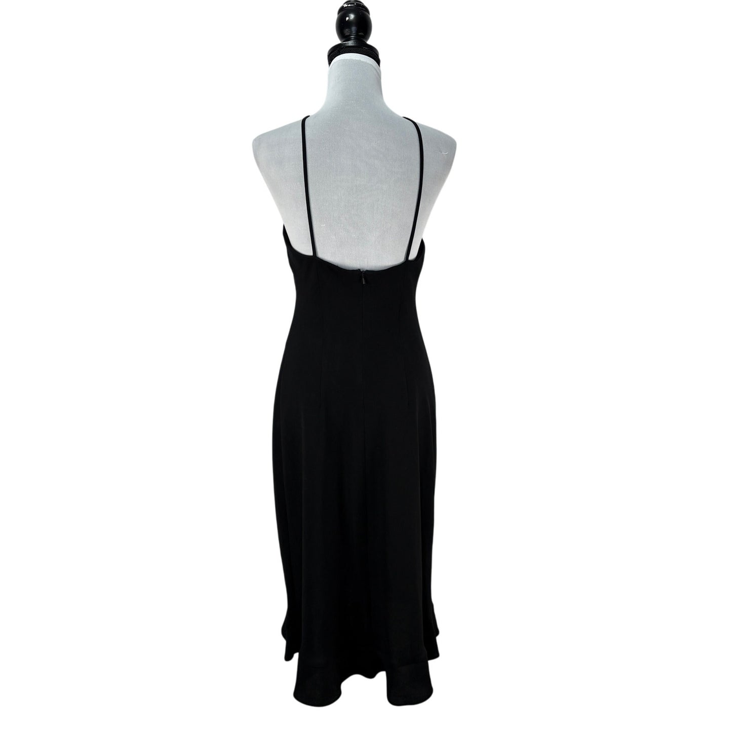 Y2K Black Halter Midi Dress - Women's Size 10