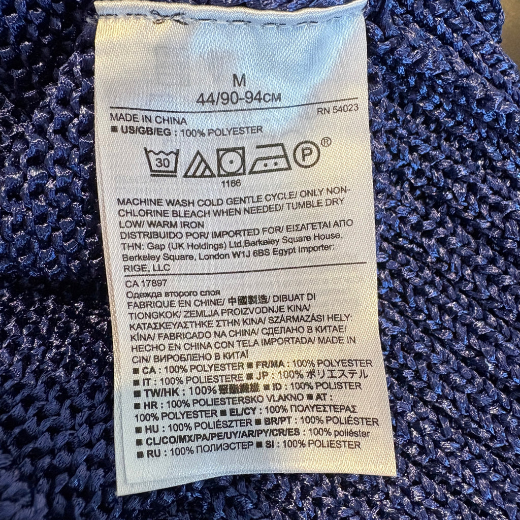 Banana Republic Blue Metallic Knit Sweater - Women's Size M