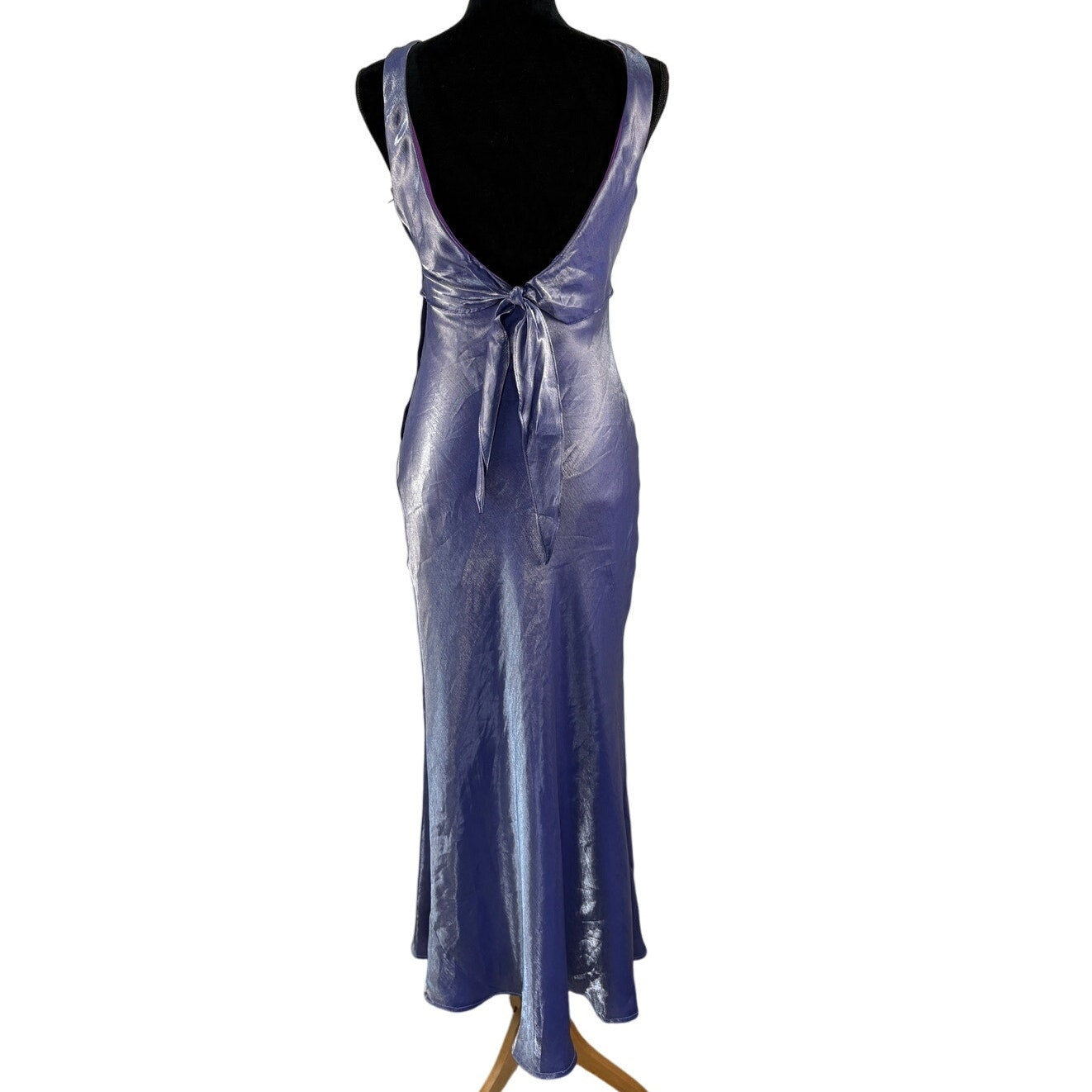 American Vintage Purple Iridescent Long Formal Prom Dress - Women's Size 3/4