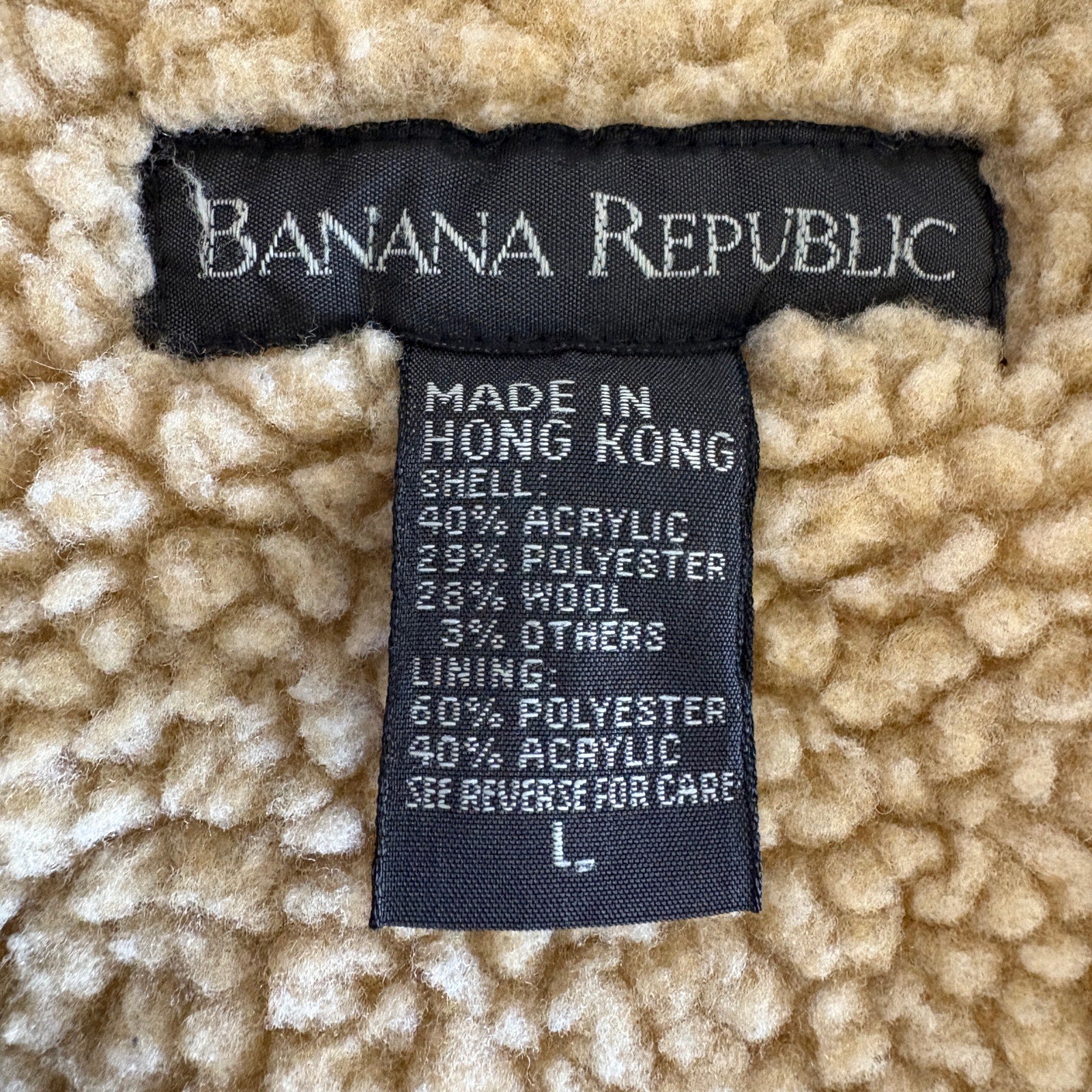 Vintage Wool Blend Flannel Plaid Sherpa Lined Vest - Men's Size L