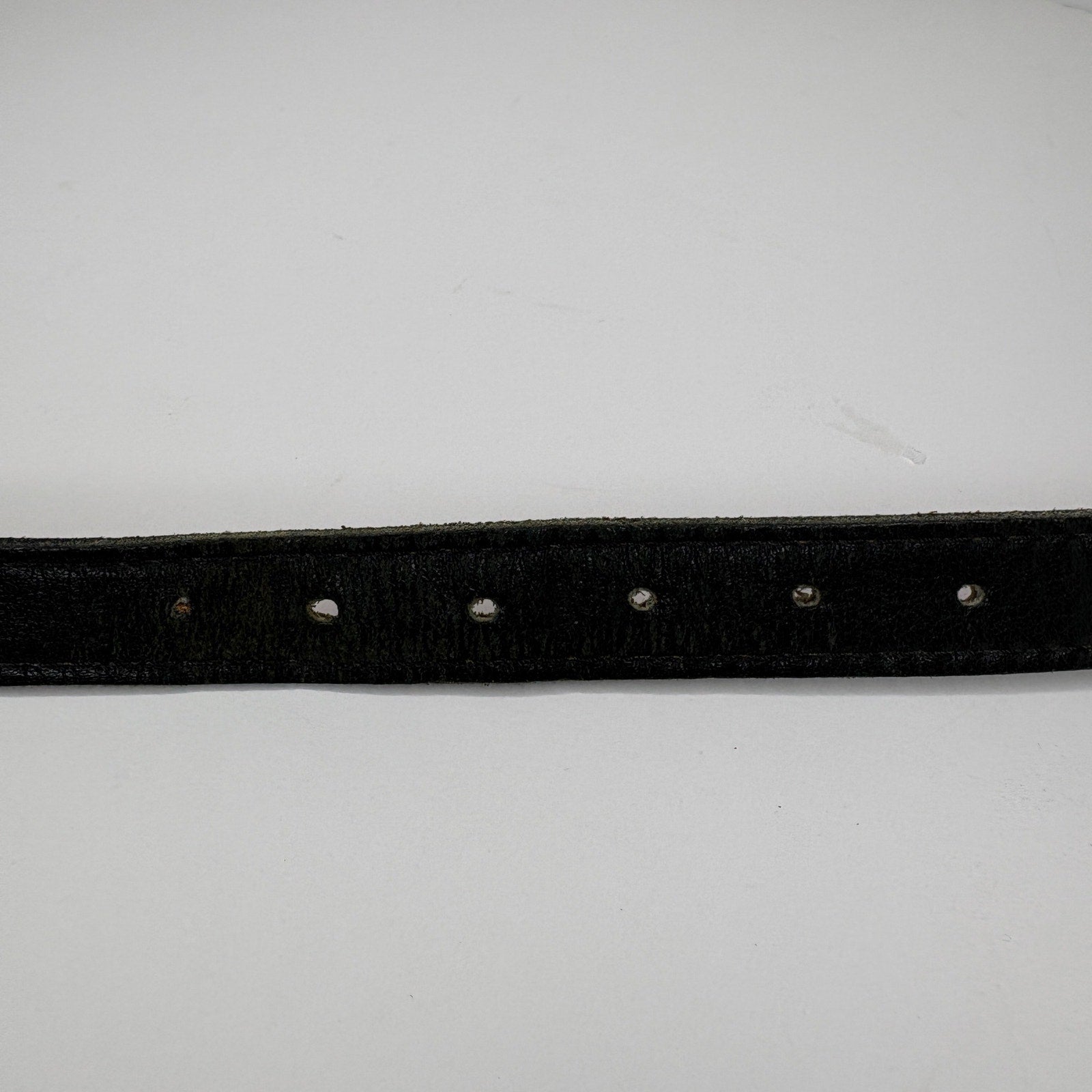 Vintage Rauf Co. Solid Brass Belt Buckle Leather Belt - Women's M