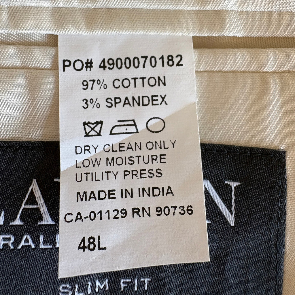 Ralph Lauren Black Label Cream Colored Slim Fit Sport Jacket - Men's 48L