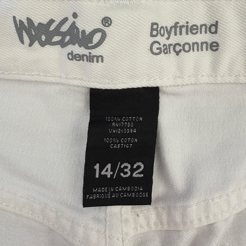 Mossimo White Distressed Boyfriend Shorts - Women's Size 14