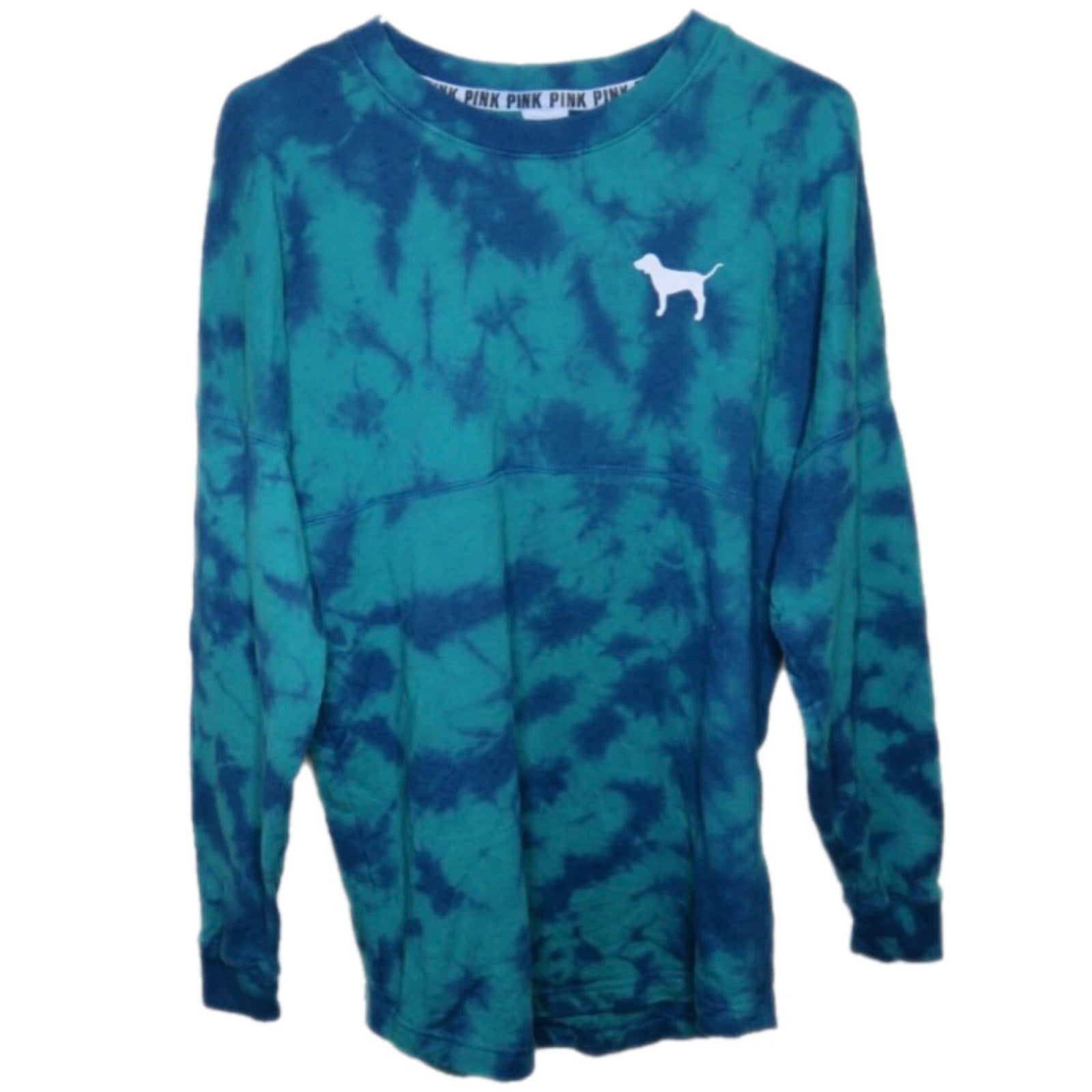 Pink Tie Dye Long Sleeve Light Weight Sweatshirt - Women's XS