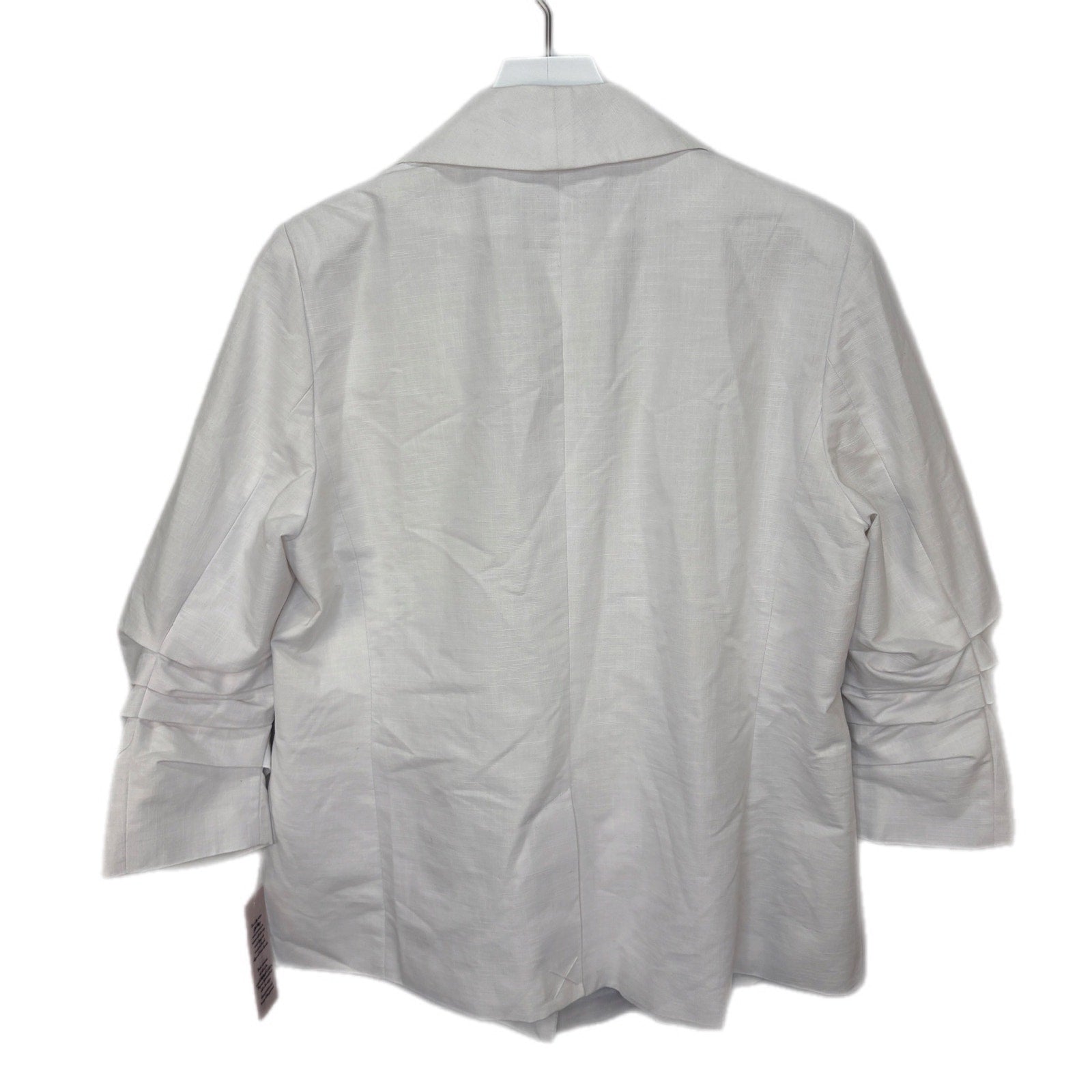 Nanette Lepore Optic White Scrunched Sleeve Jacket NWT - Women's Size L