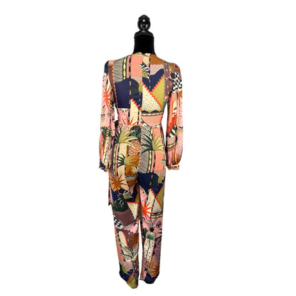 Farm Rio Mystic City Wrap Split Leg Jumpsuit - Women's Size XS