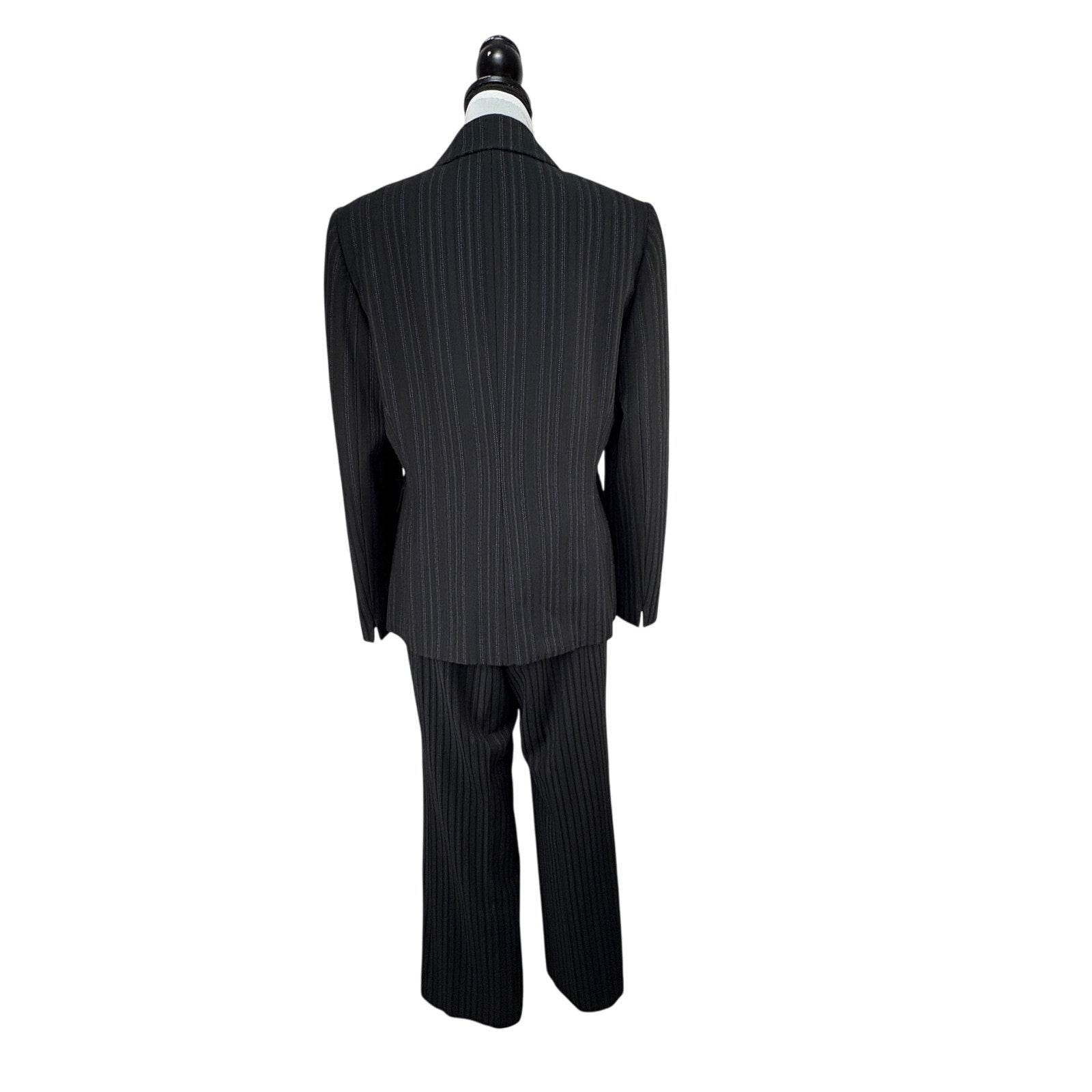 Tahari Black Pinstripe Pant Suit - Women's Size 12
